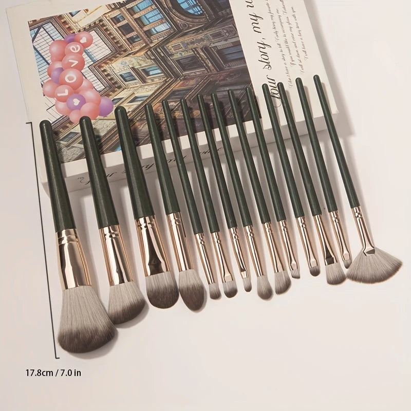 14pcs Brush Set - Soft Synthetic Bristles